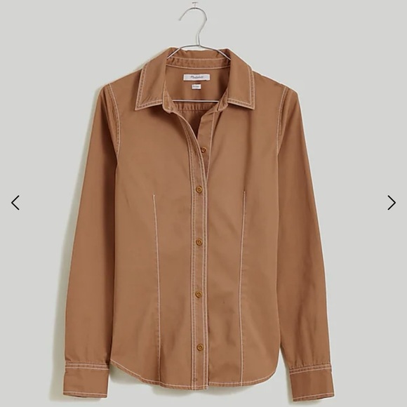 Madewell’s darted button-up shirt in (re)generative chino! - Picture 7 of 9